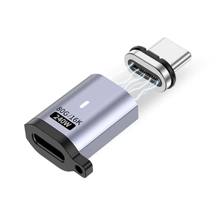 타입-C 수 to 암 PD240W 80Gbps 60K 자석 흡착 어댑터, 직선 헤드, 엘보 헤드, 사이드 엘보