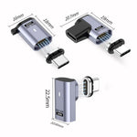 타입-C 수 to 암 PD240W 80Gbps 60K 자석 흡착 어댑터, 직선 헤드, 엘보 헤드, 사이드 엘보