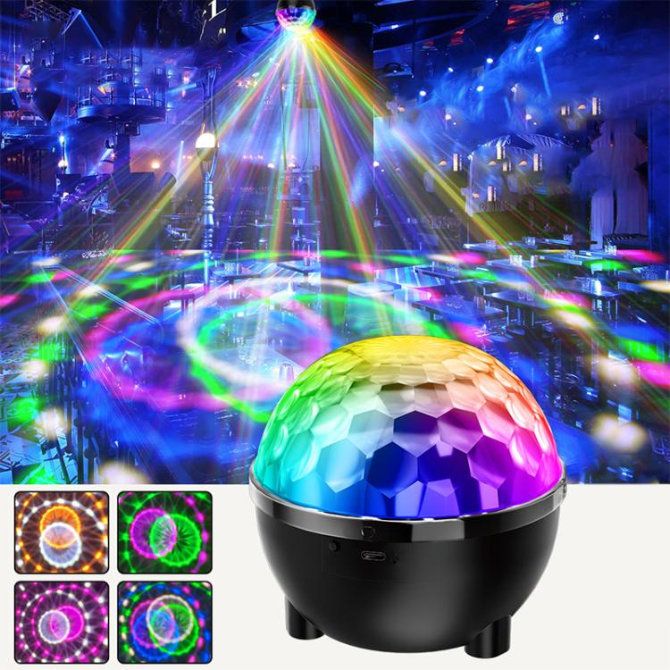 해바라기 매직 볼 라이트 LED RGB 회전 무대 램프, 음성 제어, 리모컨 제어