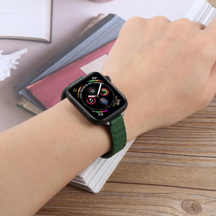 슬림 I자형 마그네틱 실리콘 시계줄, 애플 워치 46mm / 49mm / 45mm / 44mm용, 애플 워치 42mm / 41mm / 40mm / 38mm용