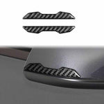For Tesla Model 3 / Y / S / X 2pcs/Set Carbon Fiber Car Rearview Mirror Anti-collision Decorative Sticker, Car Rearview Mirror Anti-collision