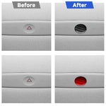 For Tesla Model 3 2023- Carbon Fiber Car Emergency Light Button Decorative Sticker, For Tesla Model 3 2023- Car Emergency Light Button