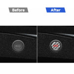 For Tesla Model 3 2023+ / Y New Edition 2025+ Carbon Fiber Car Trunk Button Decorative Sticker, For Tesla Model 3 2023+ / Y New Edition 2025+ Car Trunk Button
