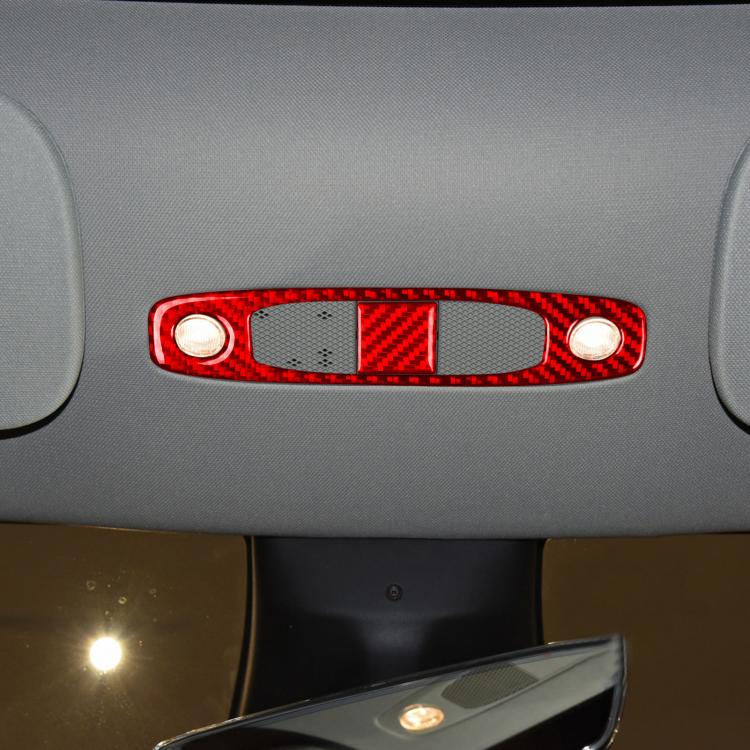 For Tesla Model 3 2019-2022 / Y 2019-2024 2pcs/Set Carbon Fiber Car Reading Light Panel Decorative Sticker, For Tesla Model 3 2019-2022 / Y 2019-2024 Car Reading Light Panel