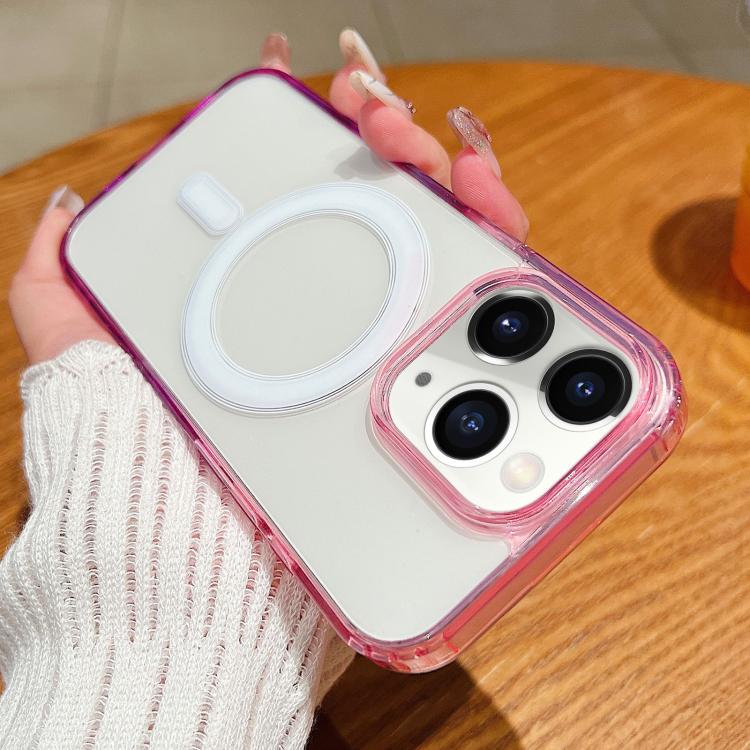 대비 색상 그라데이션 투명 MagSafe 휴대폰 케이스, 아이폰 11용, 아이폰 11 프로용