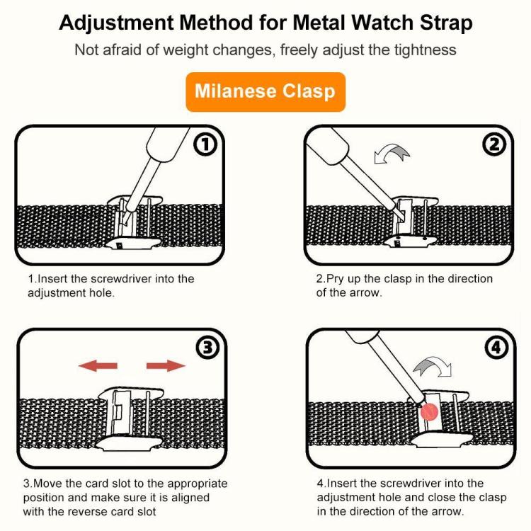 xDfind Buckle Metal Mesh Watch Band, 12mm, 18mm, For Garmin Lily 2 14mm, 20mm, 22mm