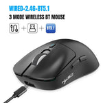 HXSJ T68 3모드 유선 2.4G BT5.1 무선 경량 게이밍 마우스, T68