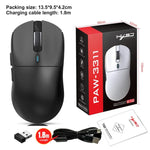 HXSJ T68 3모드 유선 2.4G BT5.1 무선 경량 게이밍 마우스, T68