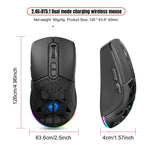 HXSJ T26 듀얼 모드 2.4G BT5.1 충전식 무선 마우스, T26