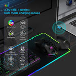 HXSJ T26 듀얼 모드 2.4G BT5.1 충전식 무선 마우스, T26
