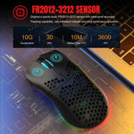 HXSJ T66 3모드 유선 2.4G BT5.3 무선 RGB 충전식 마우스, T66