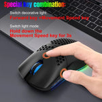 HXSJ T66 3모드 유선 2.4G BT5.3 무선 RGB 충전식 마우스, T66
