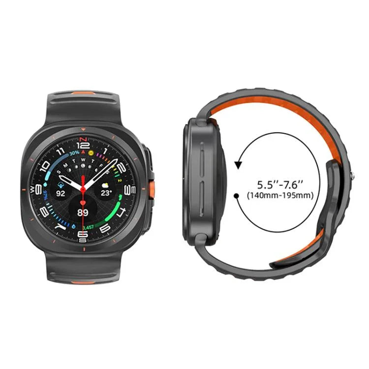 스트라이프 투 컬러 실리콘 시계줄, 삼성 갤럭시 워치 울트라 47mm / 울트라 2025용