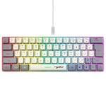 HXSJ V400 유선 컬러 매칭 RGB 백라이트 멤브레인 키보드 63키 캡, 케이블 길이: 1.7m, V400 베이지 + 그레이, V400 그레이 + 베이지, V400 베이지 + 그레이 + 오렌지, V400 그레이 + 베이지 + 오렌지