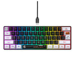 HXSJ V700WB 유선 RGB 백라이트 멤브레인 키보드 61키 캡, 케이블 길이: 1.7m, V700WB