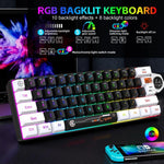 HXSJ V700WB 유선 RGB 백라이트 멤브레인 키보드 61키 캡, 케이블 길이: 1.7m, V700WB