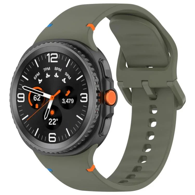 삼성 갤럭시 워치8 클래식 46mm / 워치8 44mm / 40mm용 xDfind 스티치 솔리드 컬러 실리콘 시계줄, 20mm, 22mm