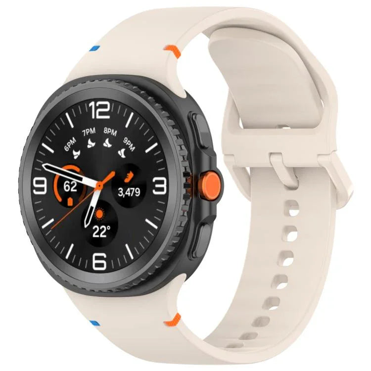삼성 갤럭시 워치8 클래식 46mm / 워치8 44mm / 40mm용 xDfind 스티치 솔리드 컬러 실리콘 시계줄, 20mm, 22mm