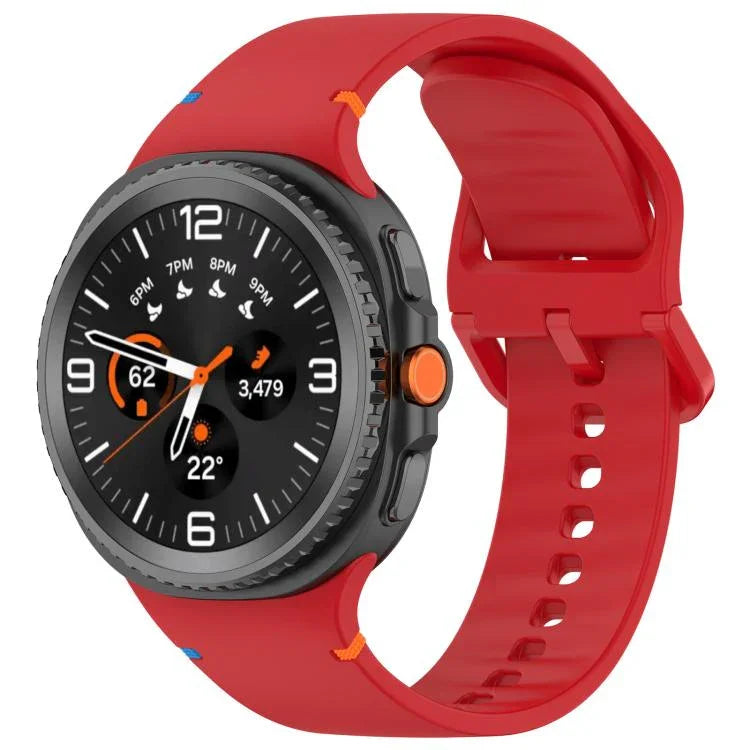 삼성 갤럭시 워치8 클래식 46mm / 워치8 44mm / 40mm용 xDfind 스티치 솔리드 컬러 실리콘 시계줄, 20mm, 22mm