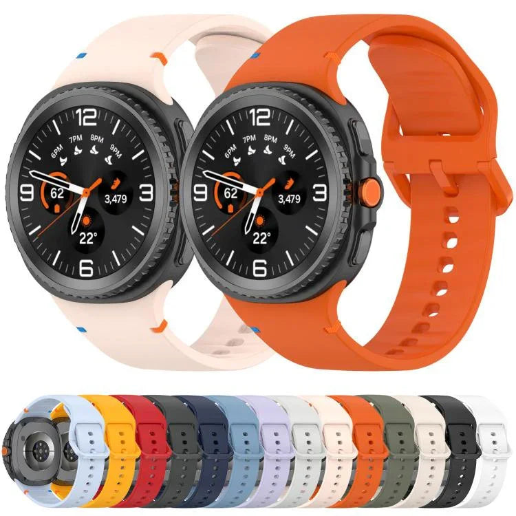 삼성 갤럭시 워치8 클래식 46mm / 워치8 44mm / 40mm용 xDfind 스티치 솔리드 컬러 실리콘 시계줄, 20mm, 22mm