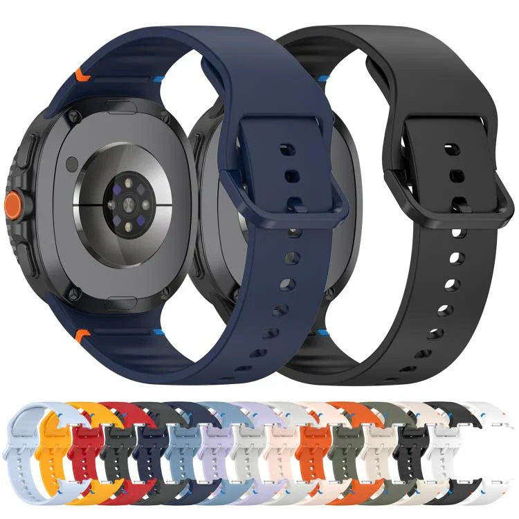 삼성 갤럭시 워치8 클래식 46mm / 워치8 44mm / 40mm용 xDfind 스티치 솔리드 컬러 실리콘 시계줄, 20mm, 22mm