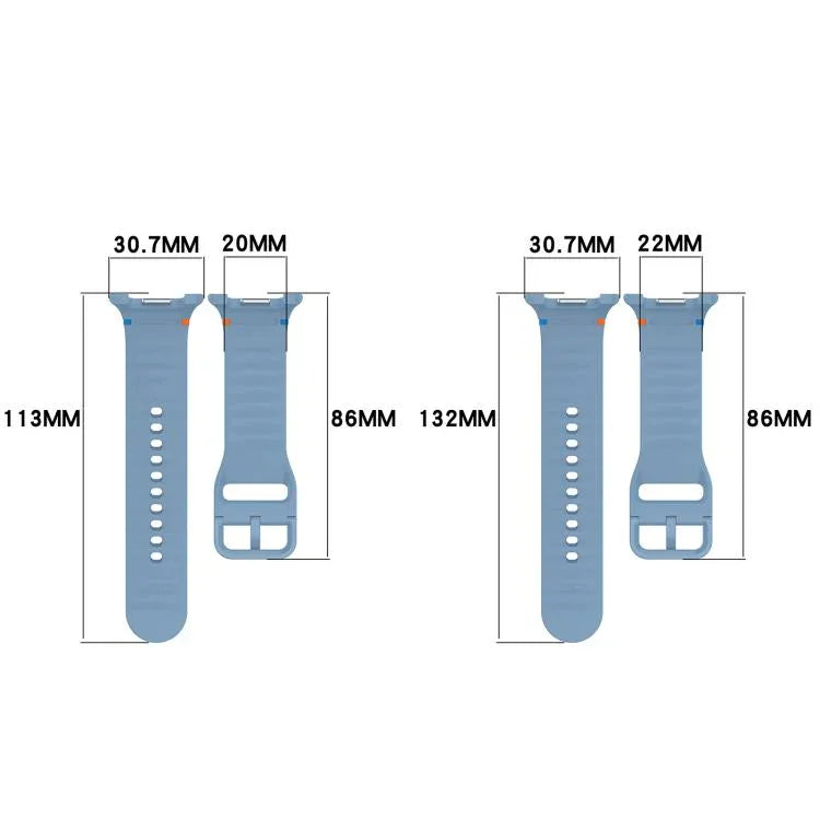 삼성 갤럭시 워치8 클래식 46mm / 워치8 44mm / 40mm용 xDfind 스티치 솔리드 컬러 실리콘 시계줄, 20mm, 22mm