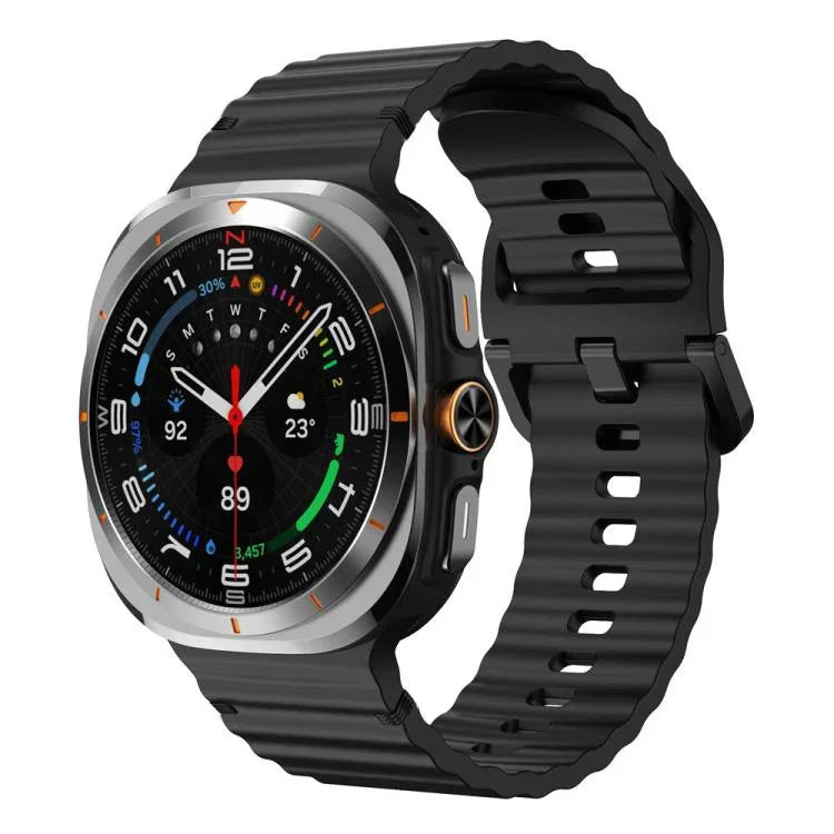 삼성 갤럭시 워치8 클래식 46mm / 워치8 44mm / 40mm용 xDfind 웨이비 그레인 스티치 실리콘 시계줄, L