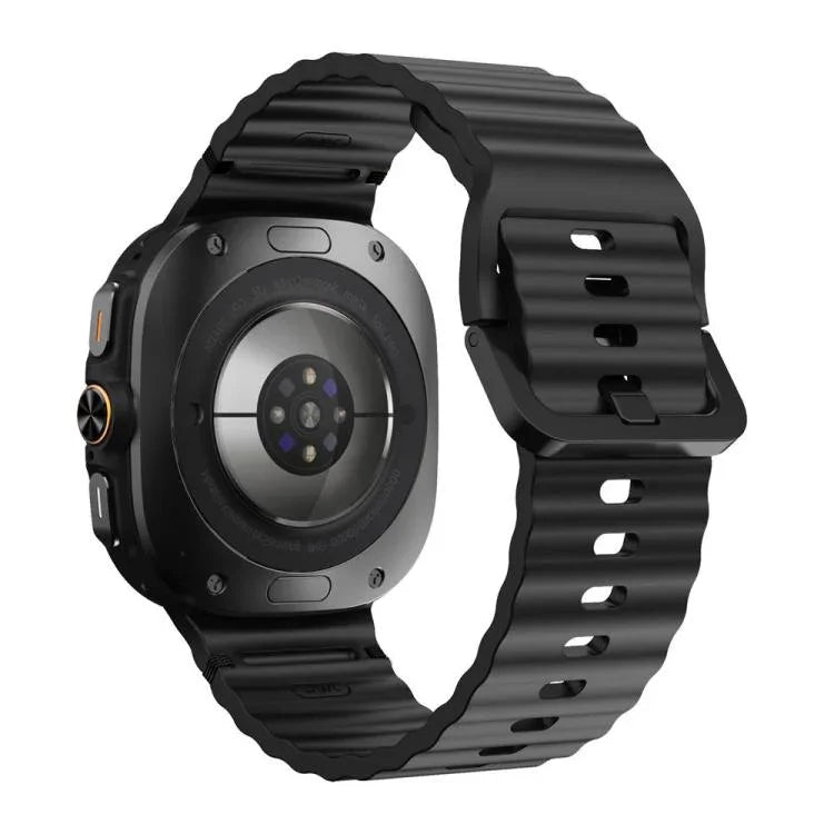 삼성 갤럭시 워치8 클래식 46mm / 워치8 44mm / 40mm용 xDfind 웨이비 그레인 스티치 실리콘 시계줄, L