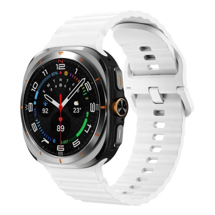 삼성 갤럭시 워치8 클래식 46mm / 워치8 44mm / 40mm용 xDfind 웨이비 그레인 스티치 실리콘 시계줄, L