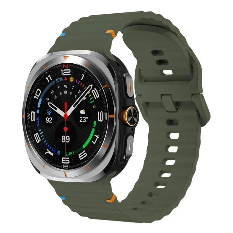 삼성 갤럭시 워치8 클래식 46mm / 워치8 44mm / 40mm용 xDfind 웨이비 그레인 스티치 실리콘 시계줄, L