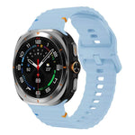 삼성 갤럭시 워치8 클래식 46mm / 워치8 44mm / 40mm용 xDfind 웨이비 그레인 스티치 실리콘 시계줄, L