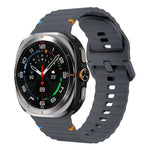 삼성 갤럭시 워치8 클래식 46mm / 워치8 44mm / 40mm용 xDfind 웨이비 그레인 스티치 실리콘 시계줄, L