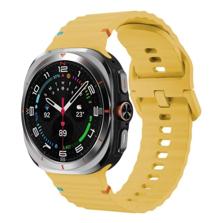삼성 갤럭시 워치8 클래식 46mm / 워치8 44mm / 40mm용 xDfind 웨이비 그레인 스티치 실리콘 시계줄, L