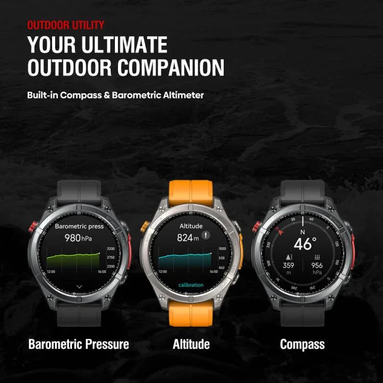 Zeblaze Stratos 4 견고한 아웃도어 GPS 스마트 워치 1.43인치 화면 5 ATM & IP69K
