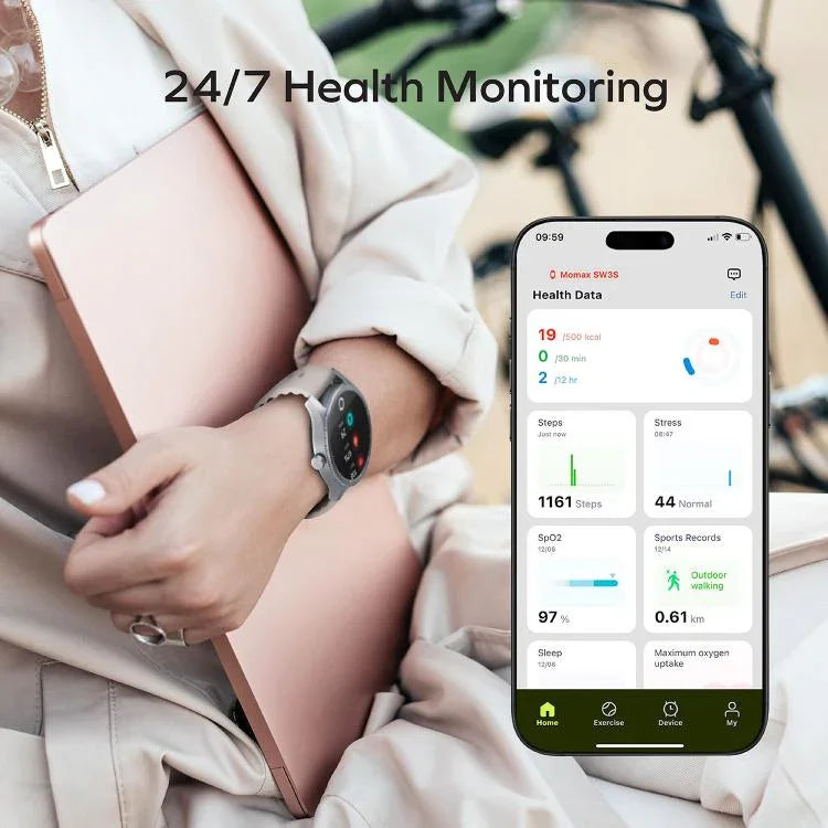MOMAX SW2S 1.38인치 화면 IP68 방수 스마트 스포츠 워치