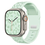 버클 오목 레오파드 실리콘 시계줄, 애플 워치 46mm / 49mm / 45mm / 44mm용, 애플 워치 42mm / 41mm / 40mm / 38mm용