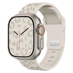 버클 오목 레오파드 실리콘 시계줄, 애플 워치 46mm / 49mm / 45mm / 44mm용, 애플 워치 42mm / 41mm / 40mm / 38mm용