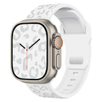 버클 오목 레오파드 실리콘 시계줄, 애플 워치 46mm / 49mm / 45mm / 44mm용, 애플 워치 42mm / 41mm / 40mm / 38mm용