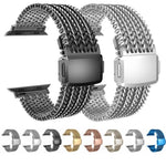 메시 마그네틱 스테인리스 스틸 시계줄, 애플 워치 46mm / 49mm / 45mm / 44mm용, 애플 워치 42mm / 41mm / 40mm / 38mm용