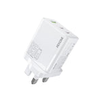 WK WP-U66 킨콩 65W 듀얼 USB-C / 타입-C + USB GaN 고속 충전기, UK 플러그, US 플러그, EU 플러그
