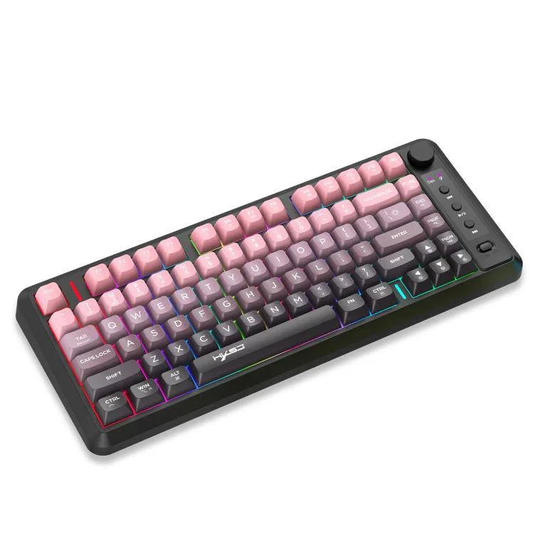 HXSJ L400 3모드 무선 RGB 라이트 박막 81키 키보드