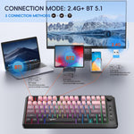 HXSJ L400 3모드 무선 RGB 라이트 박막 81키 키보드