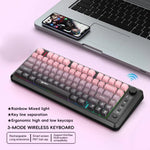 HXSJ L400 3모드 무선 RGB 라이트 박막 81키 키보드