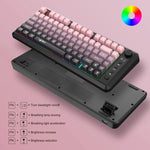 HXSJ L400 3모드 무선 RGB 라이트 박막 81키 키보드