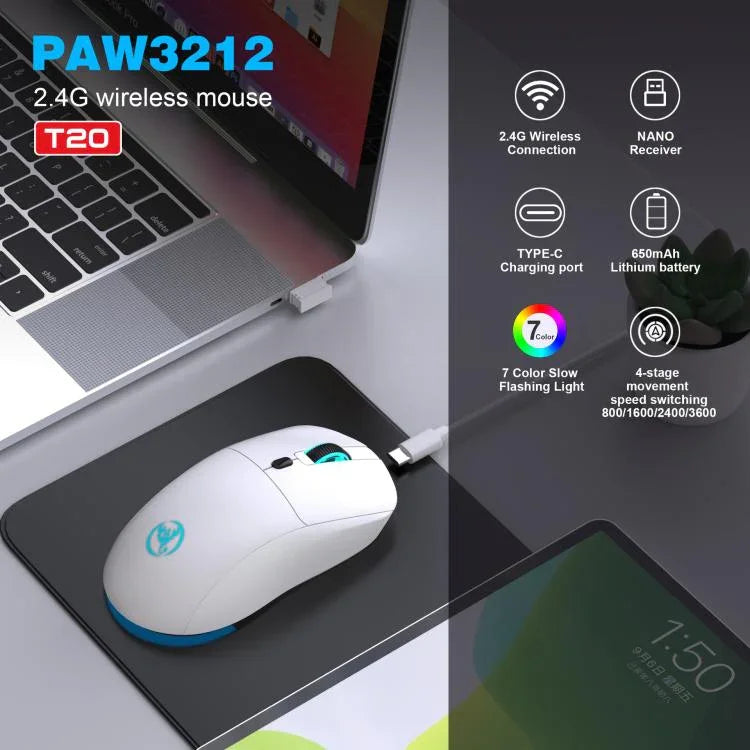 HXSJ T20 2.4GHz 충전식 무선 마우스