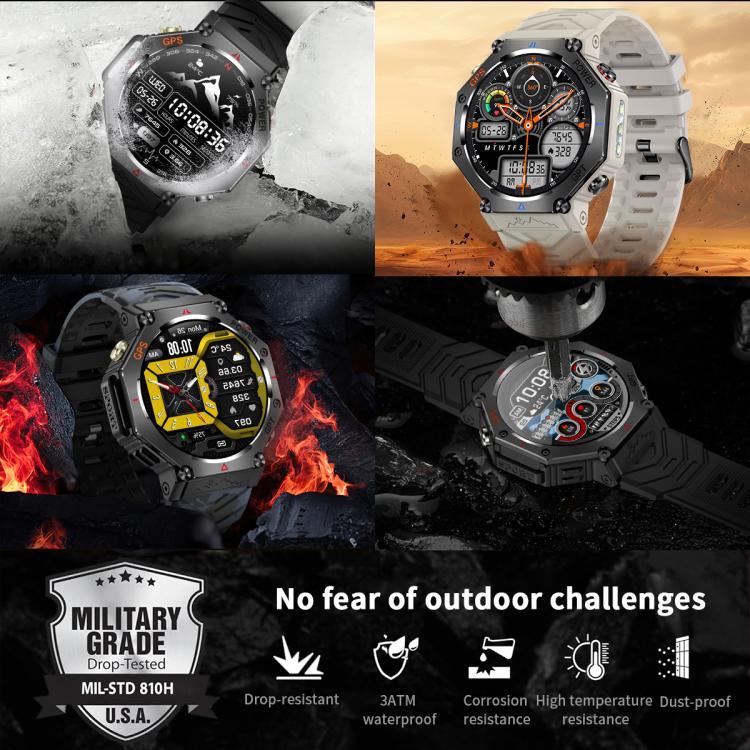 KC91 1.39인치 IPS 화면 3ATM 아웃도어 GPS 스마트워치 플래시라이트 포함