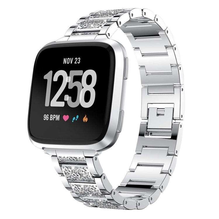 xDfind Diamond Jewelry Stainless Steel Watch Band, For Fitbit Charge 6 / 5 18mm, For Fitbit Inspire 3 12mm, For Fitbit Versa 4 / 3 / Sense2 / 1 20mm, For Fitbit Luxe / Special Edition 12mm, For Fitbit Inspire 2 / Ace 3 14mm, For Fitbit Charge 4 / 3 18mm