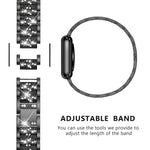 xDfind Diamond Jewelry Stainless Steel Watch Band, For Fitbit Charge 6 / 5 18mm, For Fitbit Inspire 3 12mm, For Fitbit Versa 4 / 3 / Sense2 / 1 20mm, For Fitbit Luxe / Special Edition 12mm, For Fitbit Inspire 2 / Ace 3 14mm, For Fitbit Charge 4 / 3 18mm