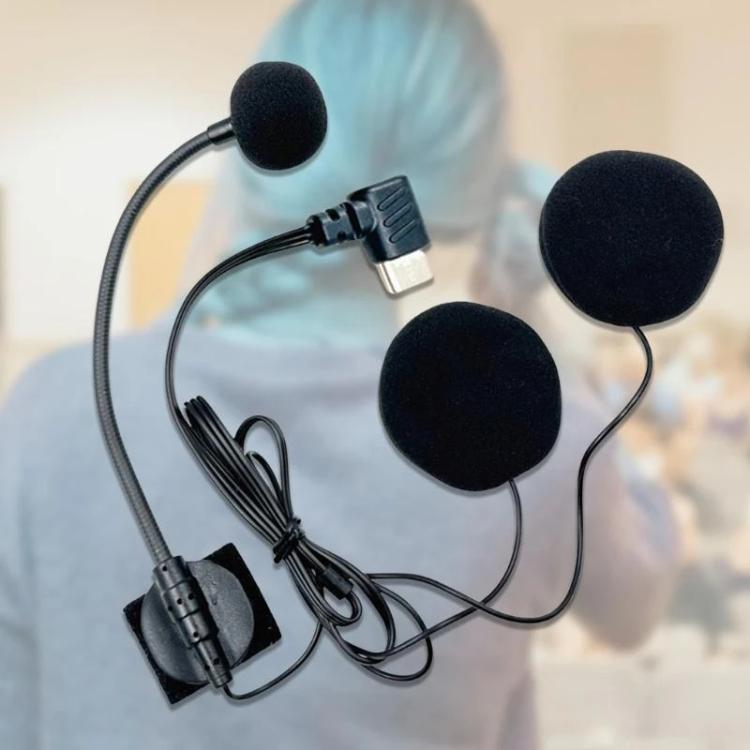 Type-C 엘보 오토바이 반헬멧 인터콤 헤드셋 마이크, Type-C 엘보