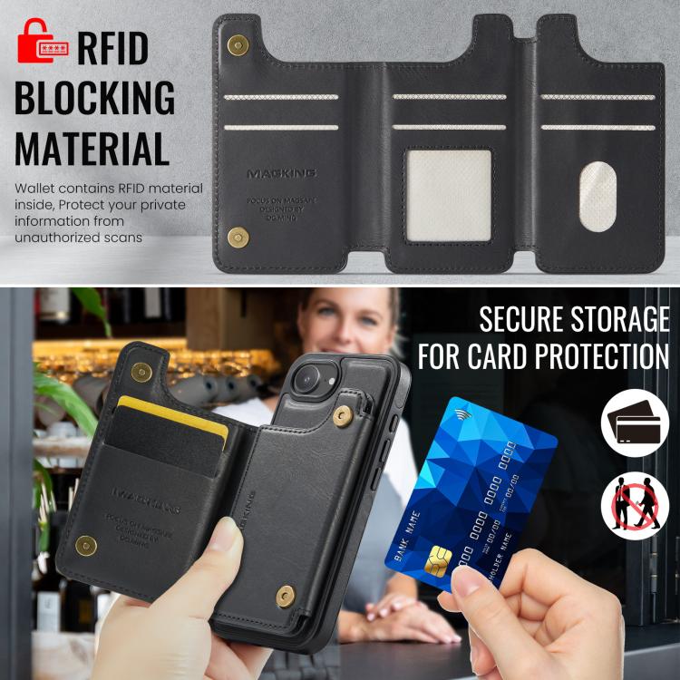 MAGKING K3 시리즈 MagSafe RFID 카드 가방 분리형 폰 케이스, 아이폰 17e / 16e용, 아이폰 17용, 아이폰 16 프로 맥스용, 아이폰 16 프로용, 아이폰 16 플러스용, 아이폰 16용